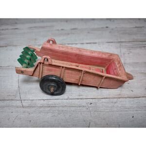 Vintage Auburn Rubber Trailer Manure Spreader Farm Equipment Red Green